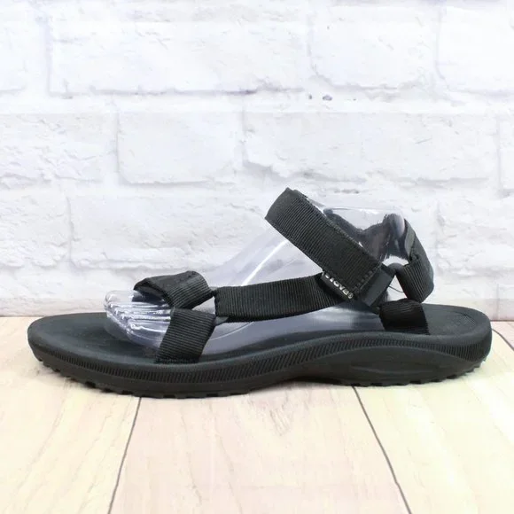 Teva Torin Black Nylon Adjustable Straps Sport Casual Outdoor Sandals US 12